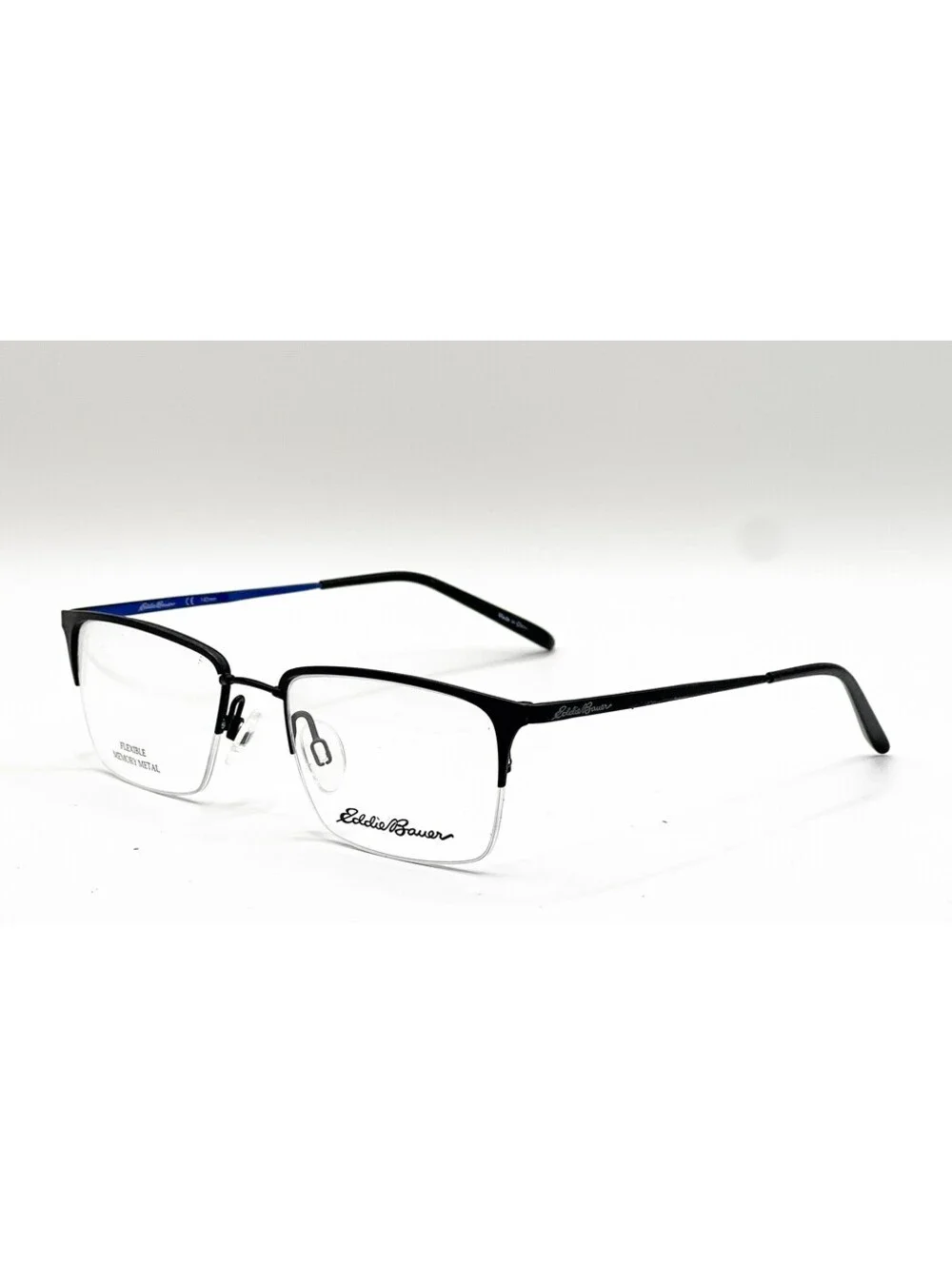Eddie Bauer EB32006 BK Black Rectangle Authentic Eyeglass Frames 51-19-140